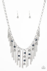 Paparazzi VINTAGE VAULT "Ever Rebellious" Blue Necklace & Earring Set Paparazzi Jewelry