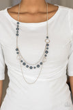 Paparazzi VINTAGE VAULT "Party Dress Princess" Blue Necklace & Earring Set Paparazzi Jewelry