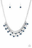 Paparazzi "You May Kiss The Bride" Blue Necklace & Earring Set Paparazzi Jewelry