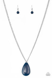 Paparazzi VINTAGE VAULT "So Pop-YOU-lar" Blue Necklace & Earring Set Paparazzi Jewelry