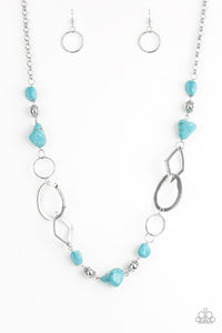 Paparazzi "Thats TERRA-ific!" Blue Necklace & Earring Set Paparazzi Jewelry