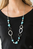 Paparazzi "Thats TERRA-ific!" Blue Necklace & Earring Set Paparazzi Jewelry