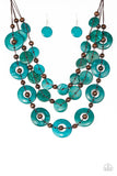 Paparazzi "Catalina Coastin" Blue Necklace & Earring Set Paparazzi Jewelry