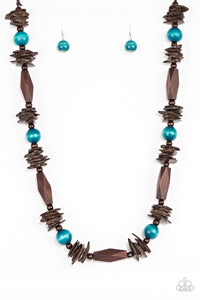 Paparazzi VINTAGE VAULT "Cozumel Coast" Blue Necklace & Earring Set Paparazzi Jewelry