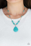 Paparazzi "Explore the Elements" Blue Necklace & Earring Set Paparazzi Jewelry