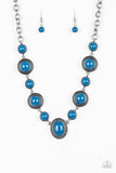 Paparazzi "Voyager Vibes" Blue Necklace & Earring Set Paparazzi Jewelry