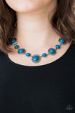 Paparazzi "Voyager Vibes" Blue Necklace & Earring Set Paparazzi Jewelry