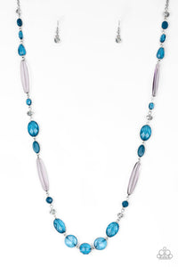Paparazzi VINTAGE VAULT "Quite Quintessence" Blue Necklace & Earring Set Paparazzi Jewelry
