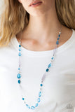 Paparazzi VINTAGE VAULT "Quite Quintessence" Blue Necklace & Earring Set Paparazzi Jewelry