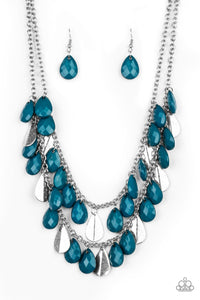 Paparazzi VINTAGE VAULT "Life of the Fiesta" Blue Necklace & Earring Set Paparazzi Jewelry