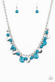Paparazzi VINTAGE VAULT "Flirtatiously Florida" Blue Necklace & Earring Set Paparazzi Jewelry