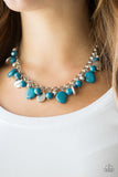 Paparazzi VINTAGE VAULT "Flirtatiously Florida" Blue Necklace & Earring Set Paparazzi Jewelry