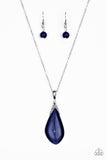 Paparazzi "Friends In GLOW Places" Blue Necklace & Earring Set Paparazzi Jewelry