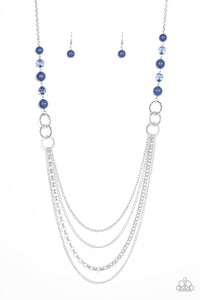 Paparazzi VINTAGE VAULT "Vividly Vivid" Blue Necklace & Earring Set Paparazzi Jewelry