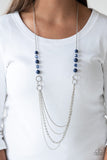 Paparazzi VINTAGE VAULT "Vividly Vivid" Blue Necklace & Earring Set Paparazzi Jewelry