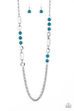 Paparazzi VINTAGE VAULT "CACHE Me Out" Blue Necklace & Earring Set Paparazzi Jewelry