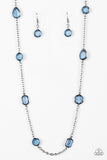 Paparazzi "Glassy Glamorous" Blue Necklace & Earring Set Paparazzi Jewelry