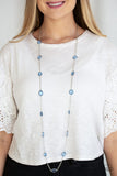 Paparazzi "Glassy Glamorous" Blue Necklace & Earring Set Paparazzi Jewelry