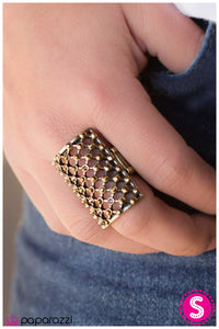 Paparazzi "Grate Expectations - Brass" ring Paparazzi Jewelry