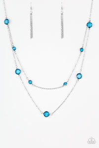 Paparazzi VINTAGE VAULT "Raise Your Glass" Blue Necklace & Earring Set Paparazzi Jewelry