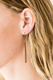 Paparazzi "TRI Harder" Brass Necklace & Earring Set Paparazzi Jewelry
