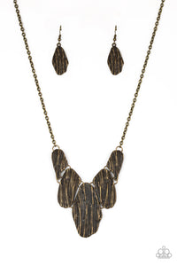 Paparazzi VINTAGE VAULT "A New DISCovery" Brass Necklace & Earring Set Paparazzi Jewelry