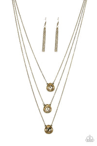 Paparazzi "Once In A MILLIONAIRE" Brass Necklace & Earring Set Paparazzi Jewelry