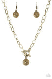 Paparazzi "Sorority Sisters" Brass Necklace & Earring Set Paparazzi Jewelry