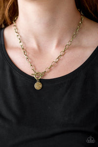 Paparazzi "Sorority Sisters" Brass Necklace & Earring Set Paparazzi Jewelry