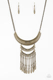 Paparazzi "Eastern Empress" Brass Necklace & Earring Set Paparazzi Jewelry