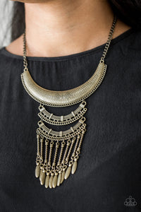 Paparazzi "Eastern Empress" Brass Necklace & Earring Set Paparazzi Jewelry