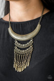 Paparazzi "Eastern Empress" Brass Necklace & Earring Set Paparazzi Jewelry