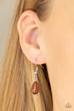 Paparazzi "Crystal Couture" Brown Necklace & Earring Set Paparazzi Jewelry