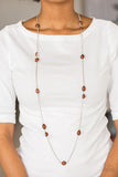 Paparazzi "Pacific Piers" Brown Necklace & Earring Set Paparazzi Jewelry