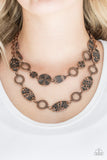 Paparazzi "Trippin On Texture" Copper Necklace & Earring Set Paparazzi Jewelry