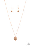 Paparazzi VINTAGE VAULT "Fierce Flirt" Copper Necklace & Earring Set Paparazzi Jewelry