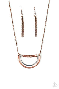 Paparazzi "Artificial Arches" Copper Necklace & Earring Set Paparazzi Jewelry