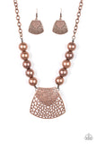 Paparazzi "Large and In Charge" Copper Necklace & Earring Set Paparazzi Jewelry