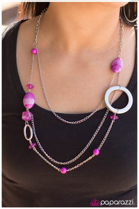 Paparazzi "A Stones Throw" Pink Necklace & Earring Set Paparazzi Jewelry