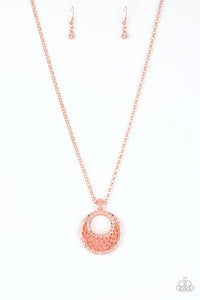 Paparazzi "Net Worth" Copper Necklace & Earring Set Paparazzi Jewelry