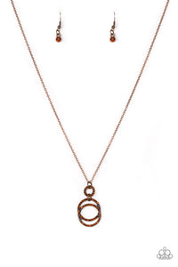 Paparazzi "Timeless Trio" Copper Necklace & Earring Set Paparazzi Jewelry