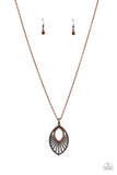 Paparazzi VINTAGE VAULT "Court Couture" Copper Necklace & Earring Set Paparazzi Jewelry