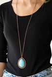 Paparazzi VINTAGE VAULT "Full Frontier" Copper Necklace & Earring Set Paparazzi Jewelry