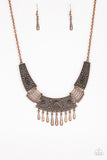 Paparazzi VINTAGE VAULT "STEER It Up" Copper Necklace & Earring Set Paparazzi Jewelry