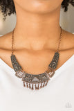 Paparazzi VINTAGE VAULT "STEER It Up" Copper Necklace & Earring Set Paparazzi Jewelry