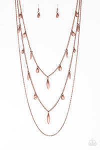 Paparazzi VINTAGE VAULT "Bravo Bravado" Copper Necklace & Earring Set Paparazzi Jewelry