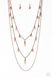 Paparazzi VINTAGE VAULT "Bravo Bravado" Copper Necklace & Earring Set Paparazzi Jewelry