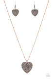 Paparazzi VINTAGE VAULT "Look Into Your Heart" Copper Necklace & Earring Set Paparazzi Jewelry