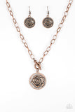 Paparazzi VINTAGE VAULT "Beautifully Belle" Copper Necklace & Earring Set Paparazzi Jewelry