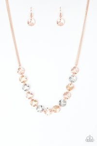 Paparazzi "Simple Sheen" Rose Gold Necklace & Earring Set Paparazzi Jewelry